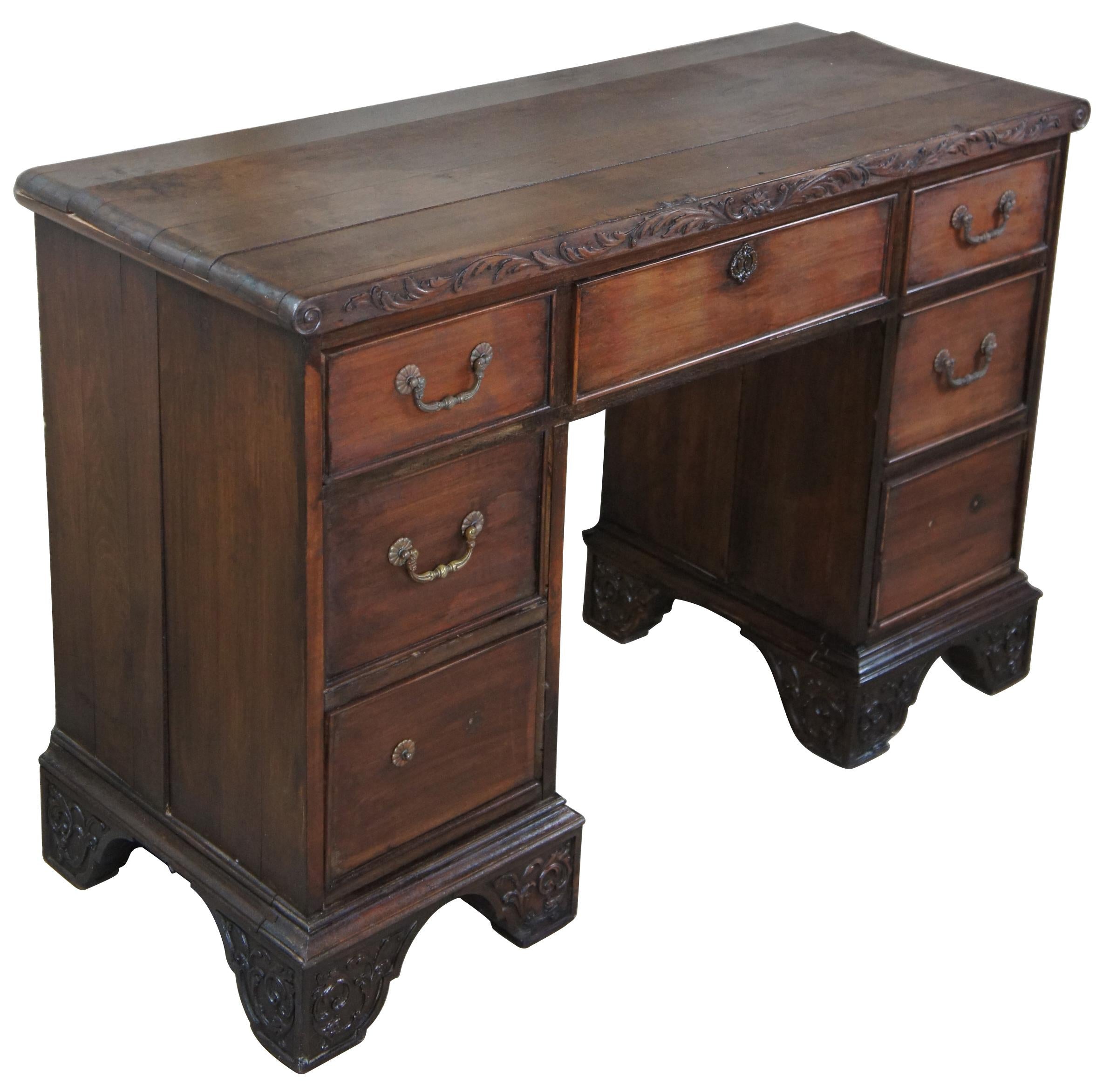 antique 7 drawer desk