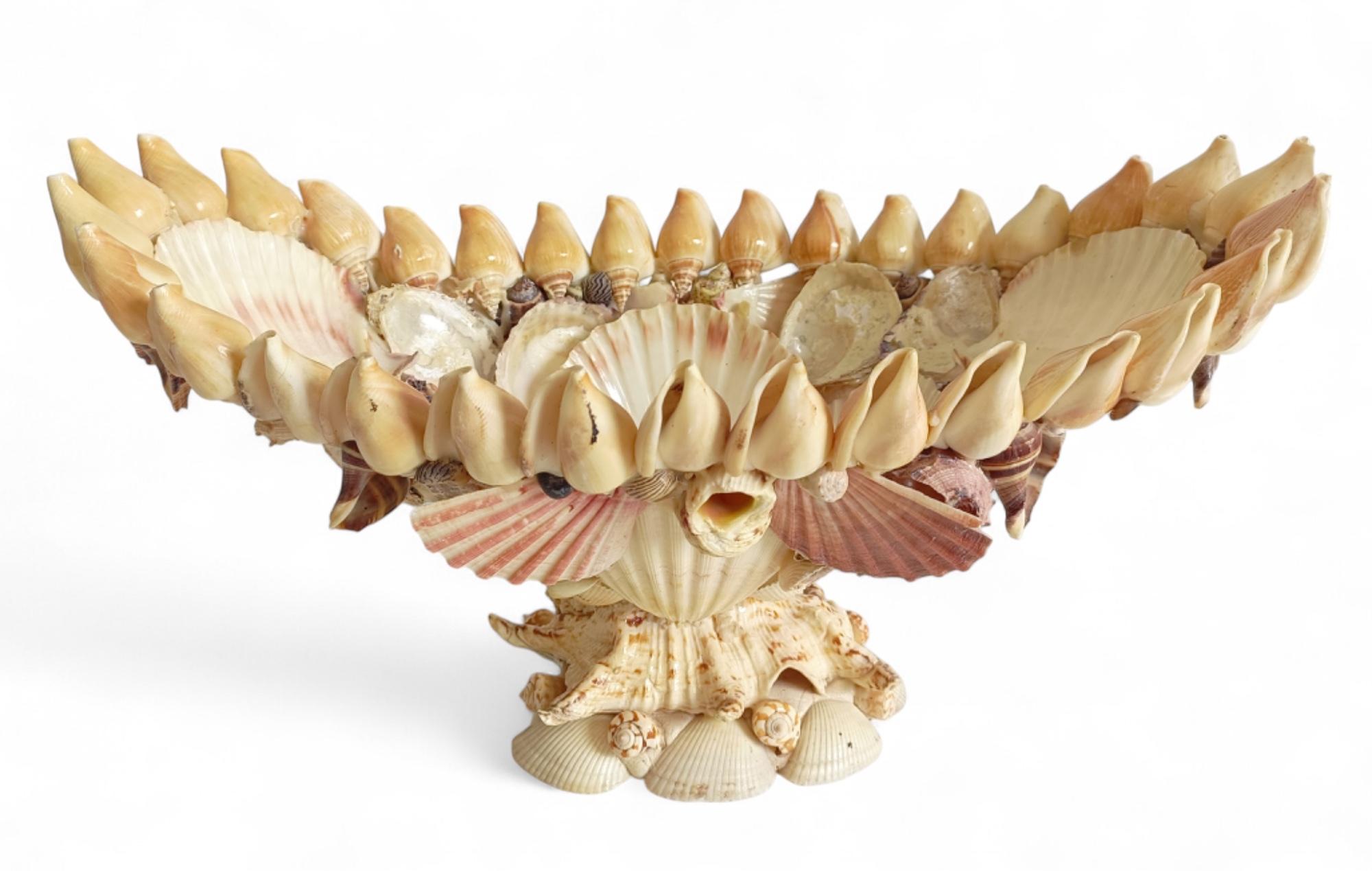 Francese Antico centrotavola di grandi dimensioni con conchiglie o coquillage, fine del XIX sec. in vendita