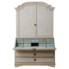 Antique Rococo Secretary Cabinet with a Secretary Desk and Drawers