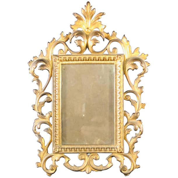 Antique Rococo Style Brass Picture Frame at 1stDibs