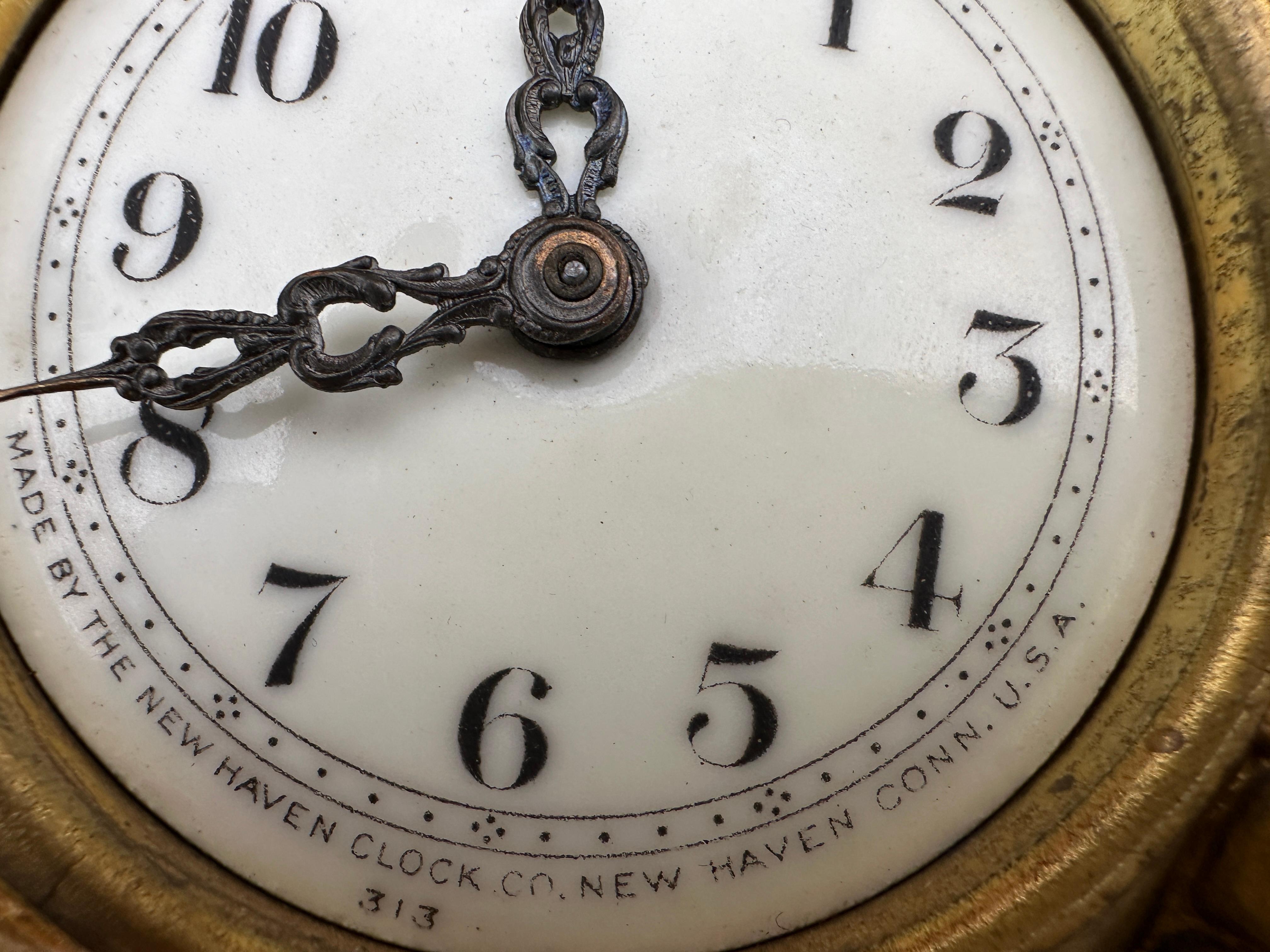 Antique Rococo Style Bronze Clock - W2072 For Sale 5