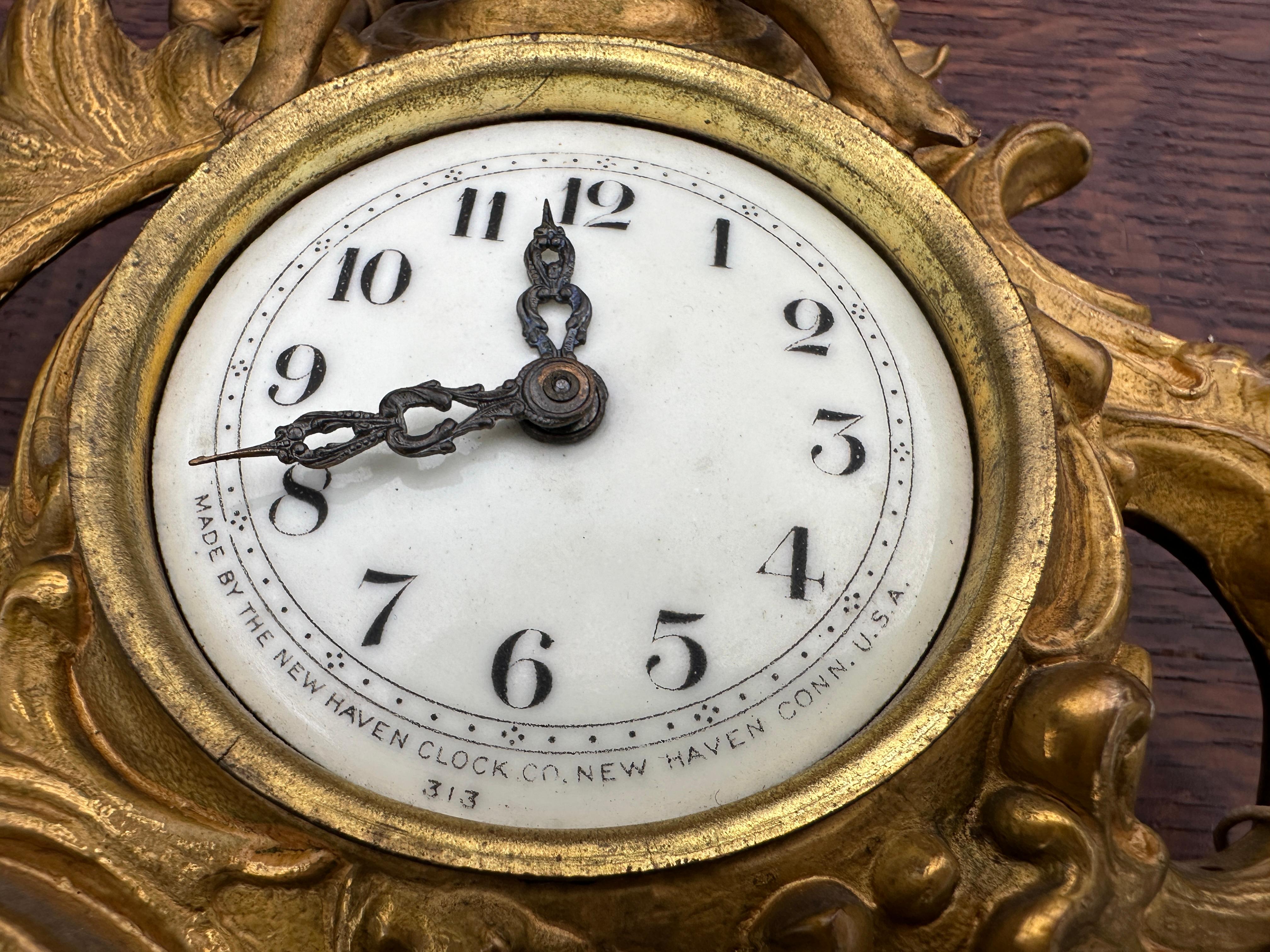 Antique Rococo Style Bronze Clock - W2072 For Sale 7