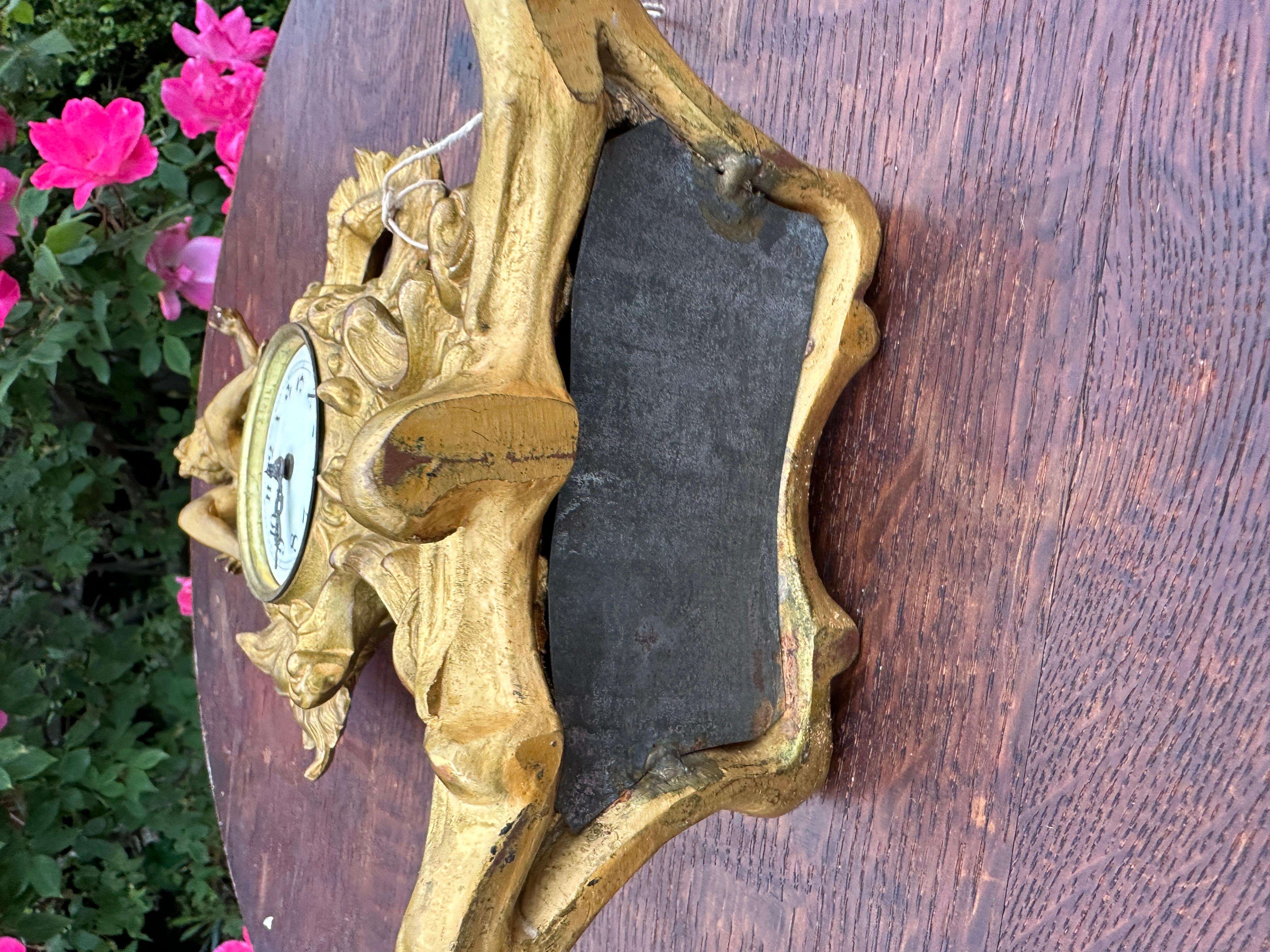 Antique Rococo Style Bronze Clock - W2072 For Sale 3