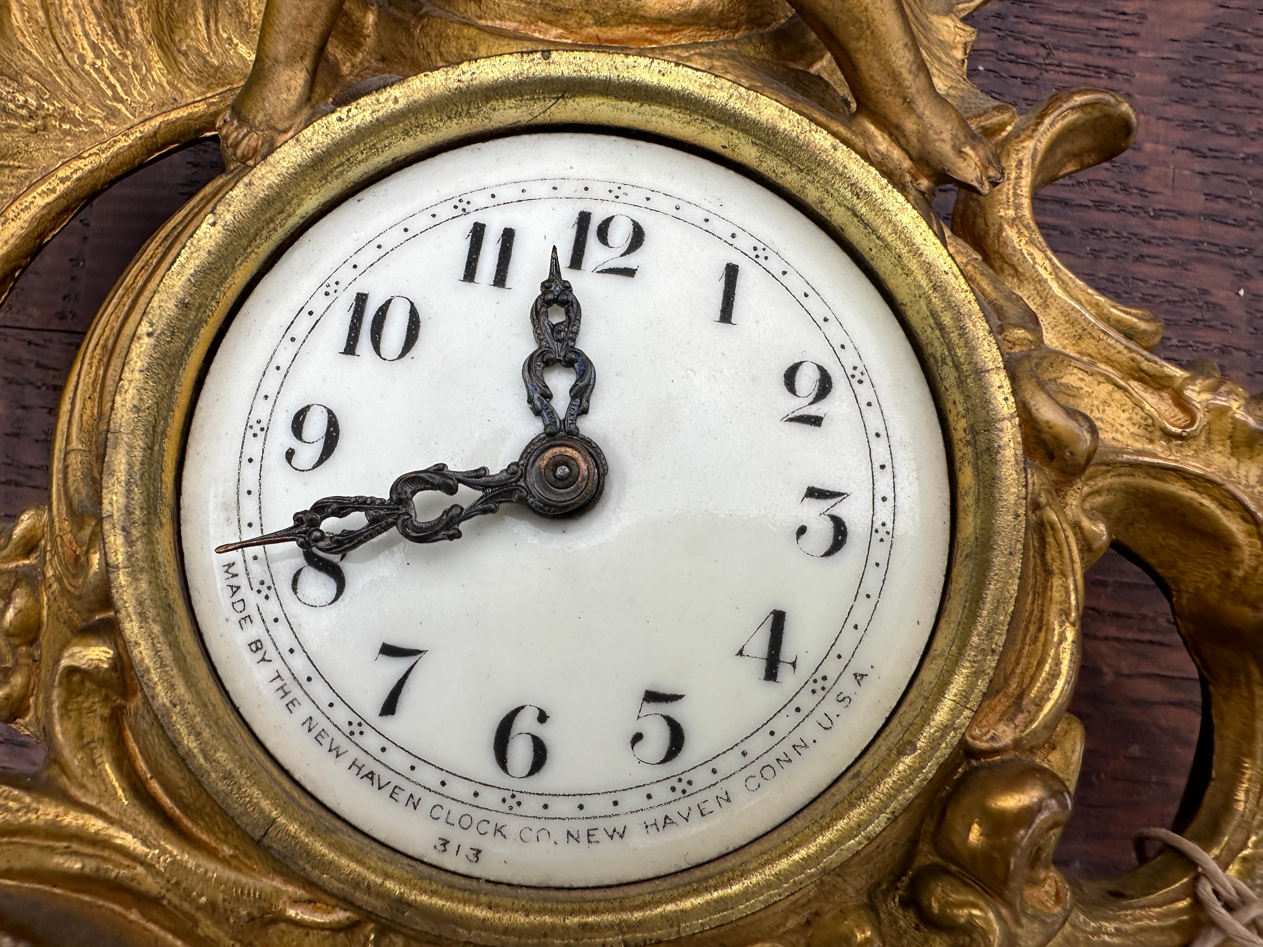 Antique Rococo Style Bronze Clock - W2072 For Sale 4