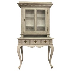 Antique Rococo Style Display Cabinet, Late 19th Century