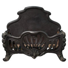 Used Rococo Style Iron and Brass Fire Grate