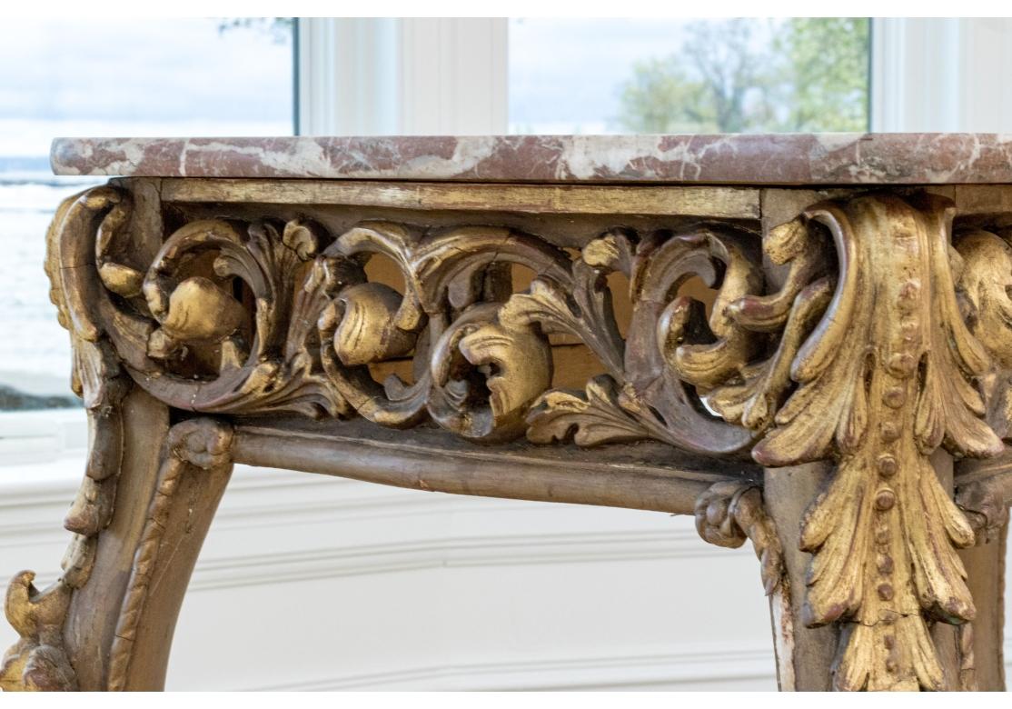 Antique Rococo Style Marble Top Table  Table for Restoration For Sale 5