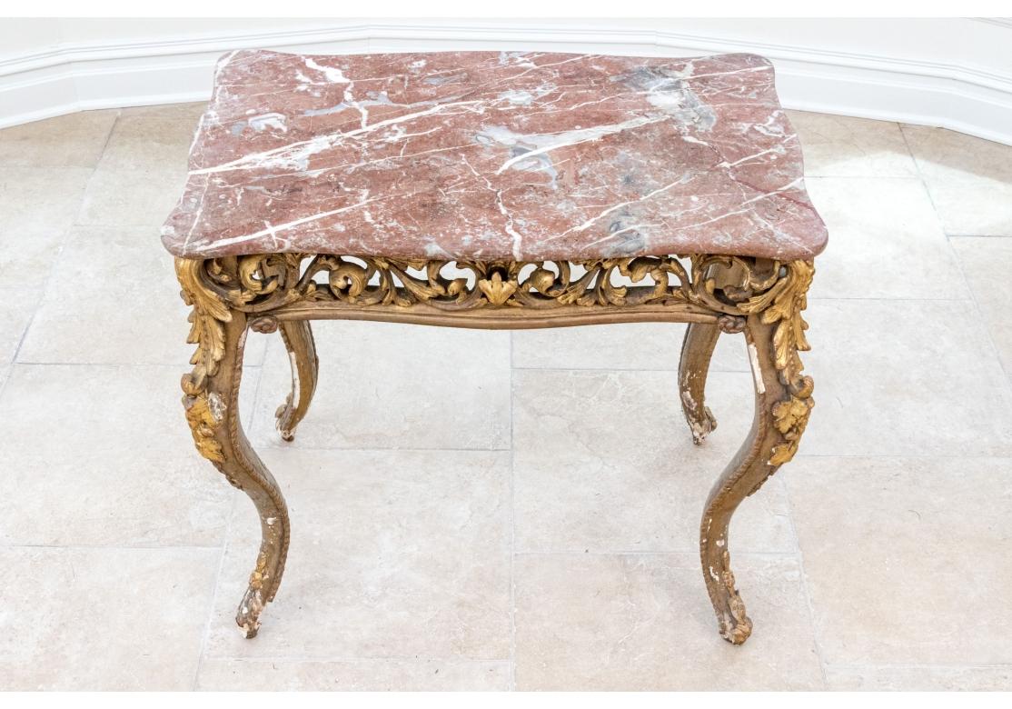 Antique Rococo Style Marble Top Table  Table for Restoration For Sale 10