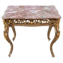 Antique Rococo Style Marble Top Table  Table for Restoration