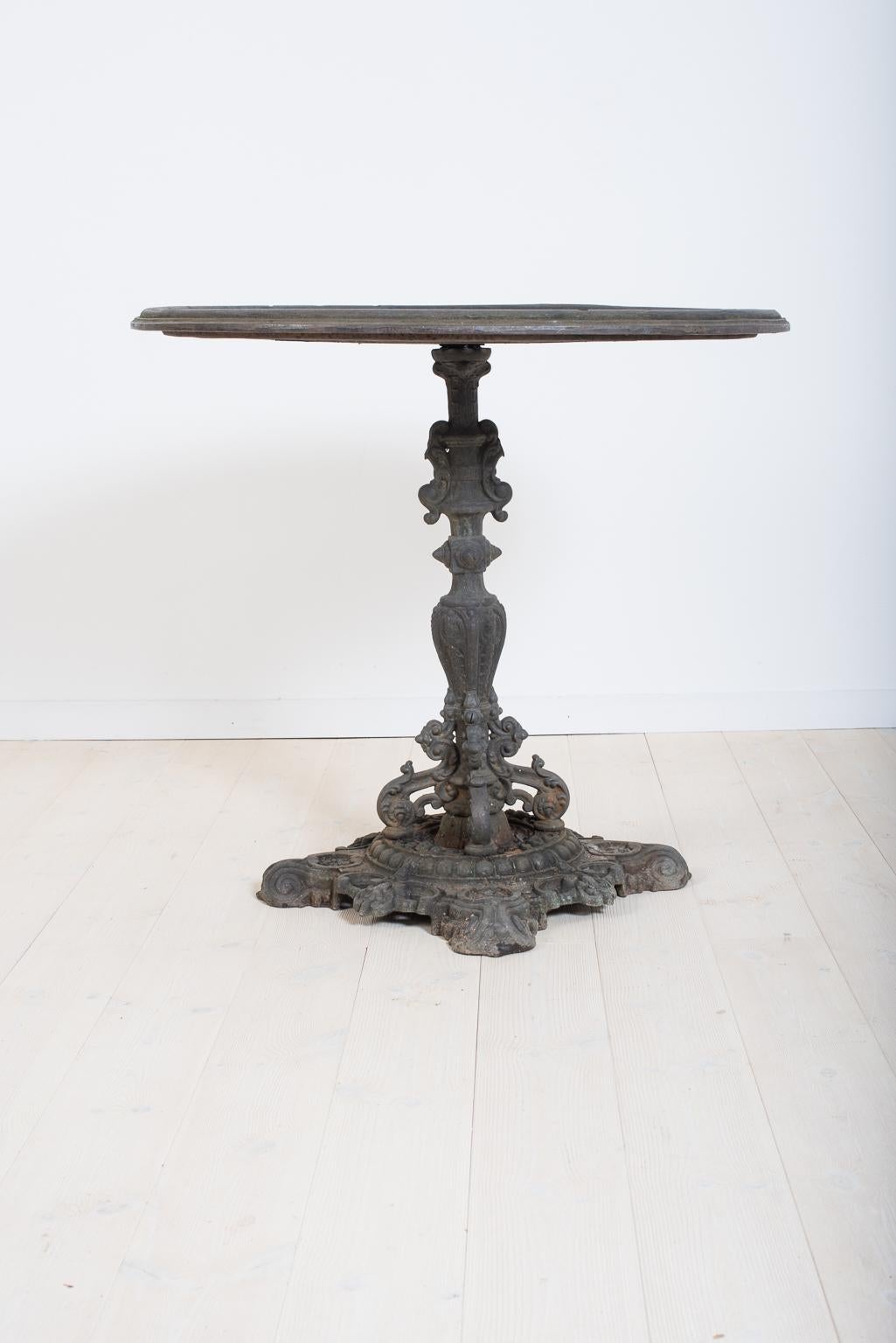 Rococo Revival Antique Rococo Table in Cast Iron