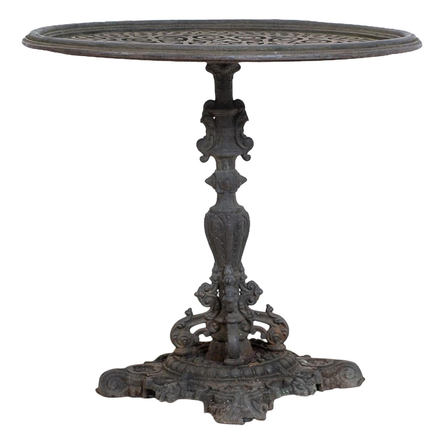 Antique Rococo Table in Cast Iron