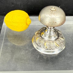 Antique Rococo Vintage Silver Reception Desktop Bell