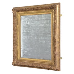 Antique Rococo Wall Mirror with Leafy Motifs 79x90cm