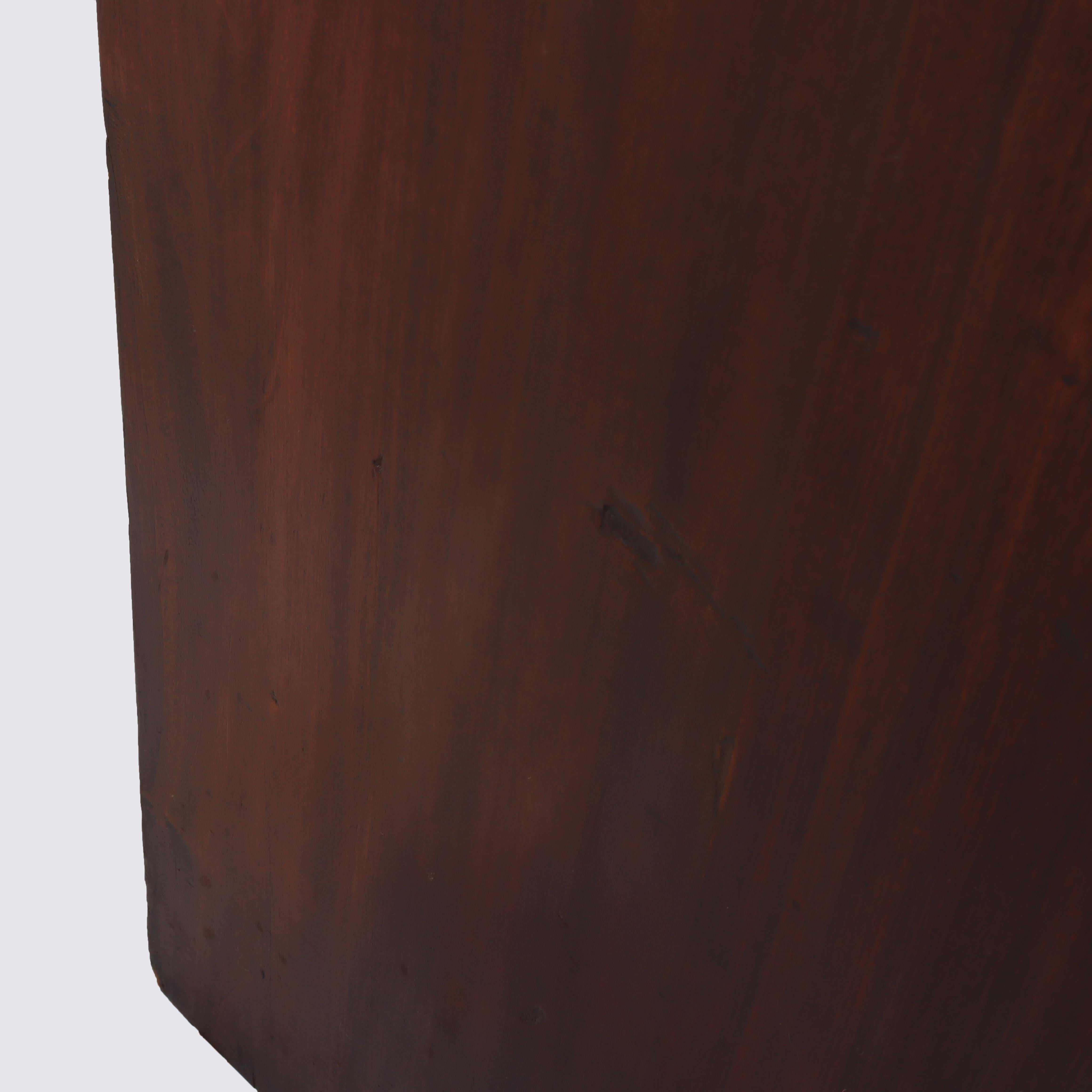 Antique Rococo Walnut 3-Drawer Commode With Back Splash & Carved Pulls c1890 in vendita 9