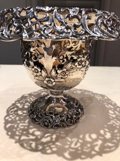 Antique Roger Williams 2-Piece Sterling Silver Vase