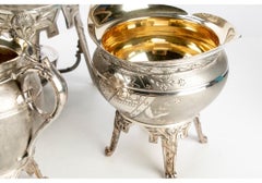 Antique Rogers Aesthetic Period Six Piece Silverplate Tea and Coffee Service