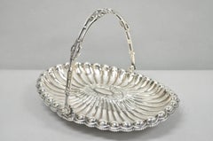 Antique Rogers & Bro Silver Plated Wedding Brides Basket w Reticulated Handle