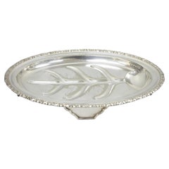 Antique Rogers Bros English Regency Silver Plated Small 12" Meat Cutlery Tray