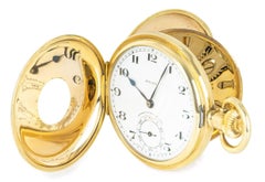 Antique Rolex Gold Plated Keyless Lever Half Hunter Pocket Watch C1920s