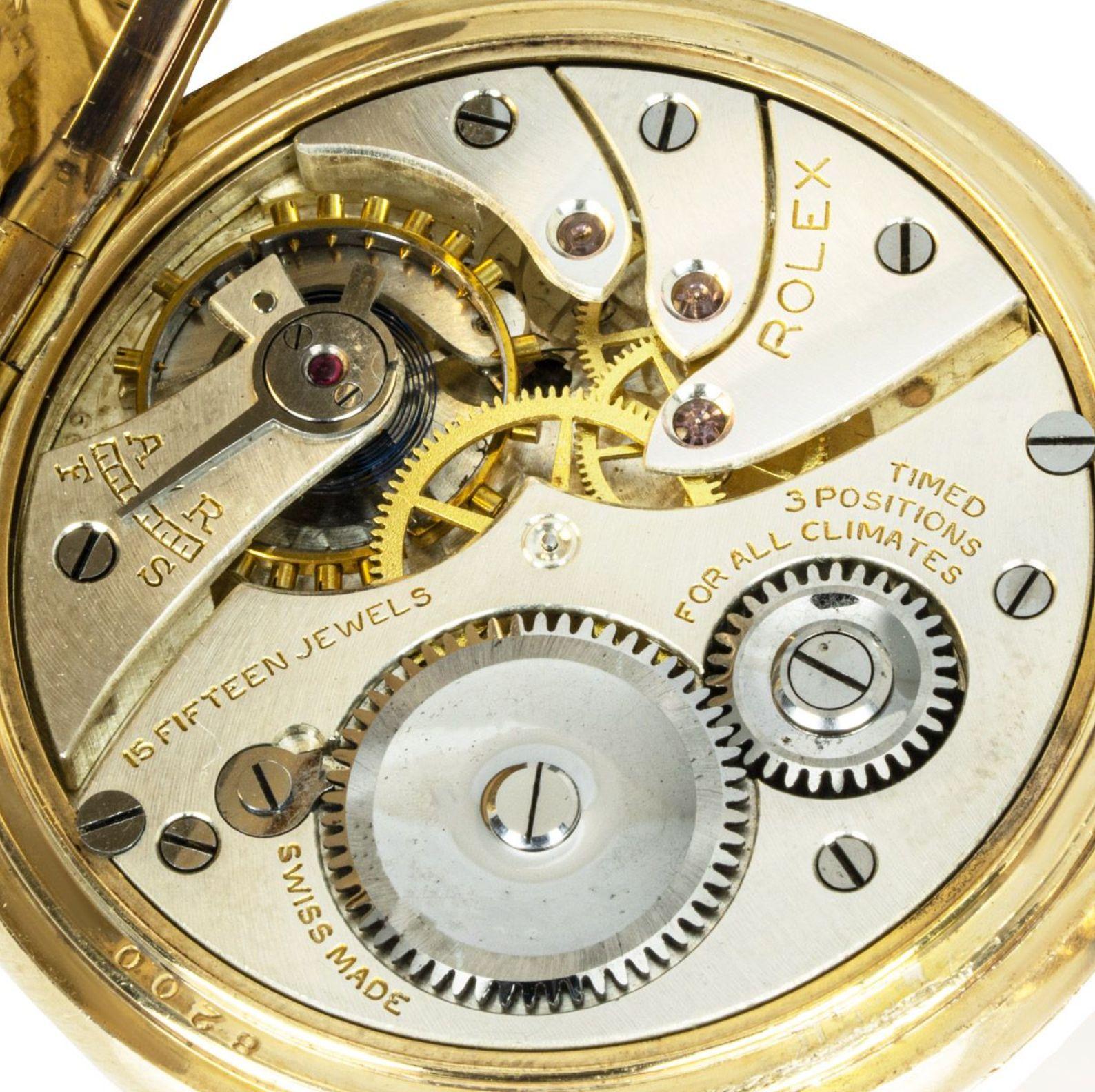 Antique Rolex Gold Plated Keyless Lever Half Hunter Pocket Watch C1920s Excellent état - En vente à London, GB
