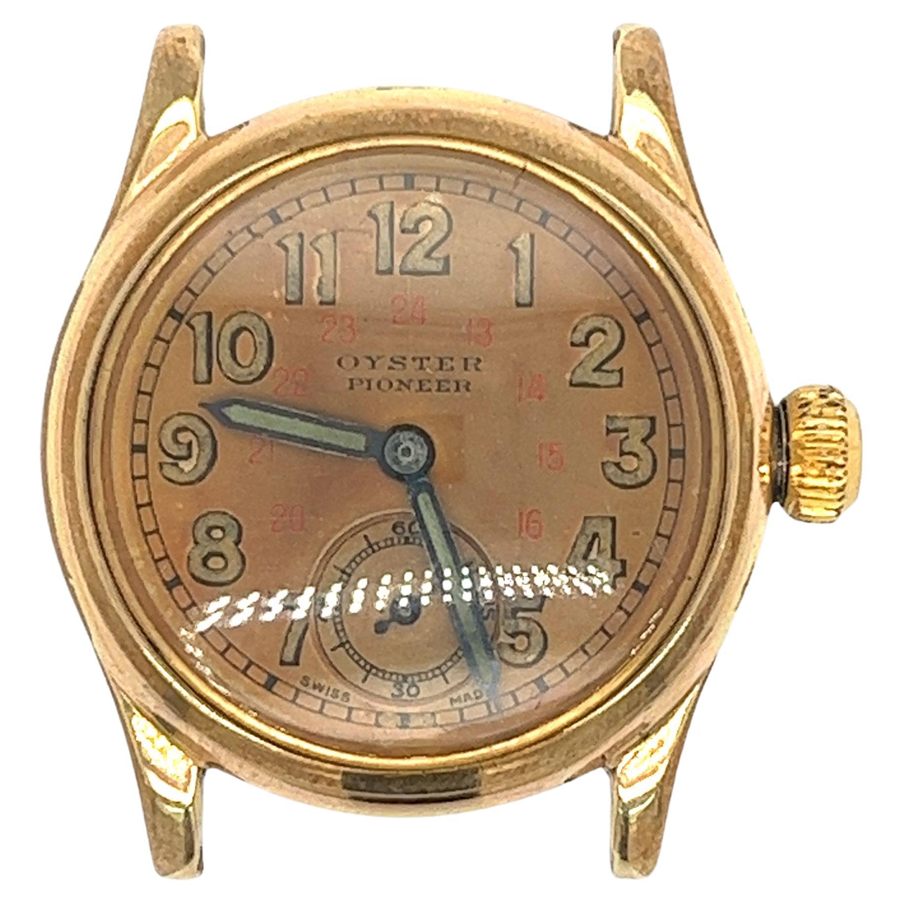 Antike Rolex Oyster Pioneer Uhr Face Chronograph Handaufzug im Angebot