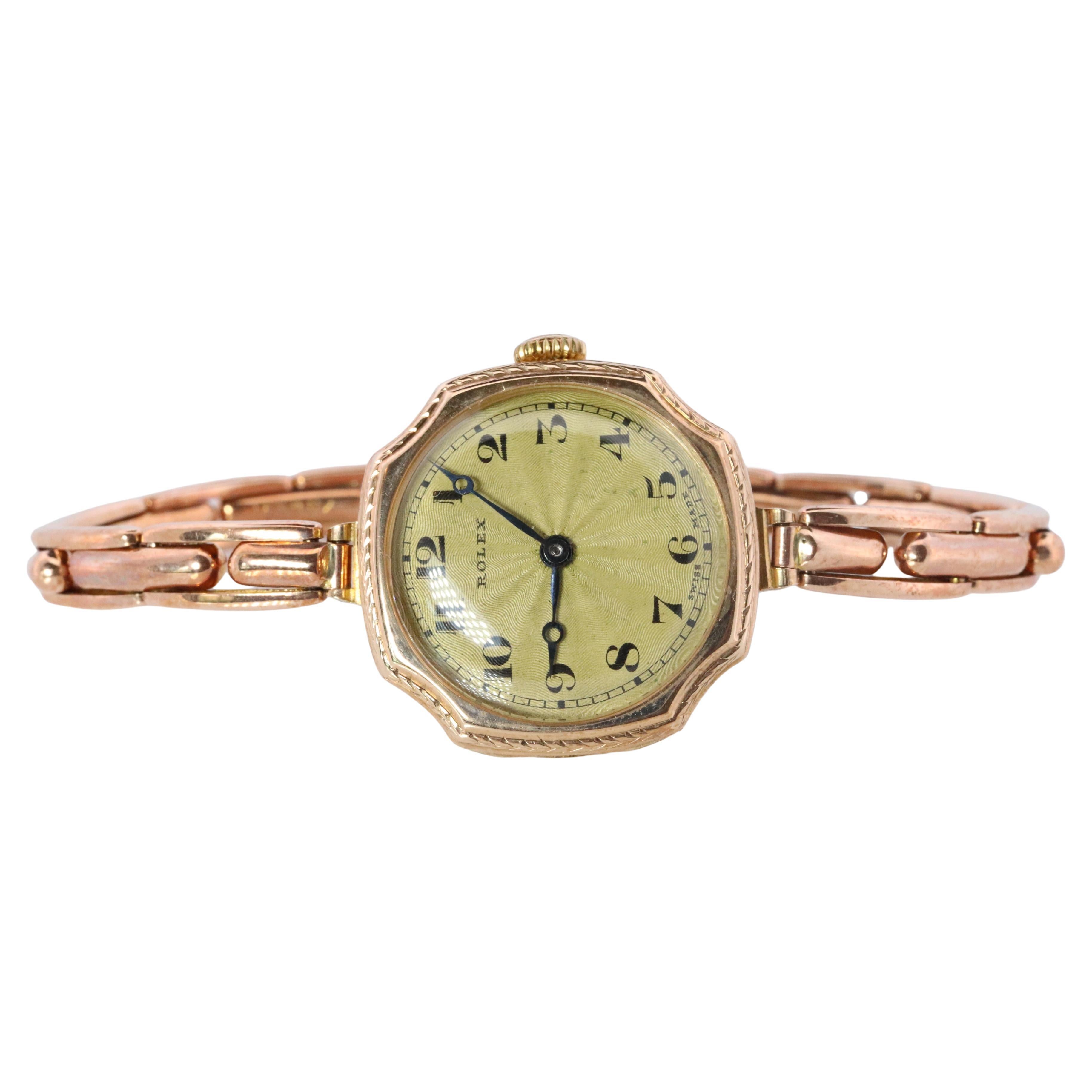 Antico orologio da cocktail Rolex da donna. Oro rosa 9k 0902 a carica manuale. in vendita