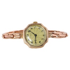 Vintage Rolex Womens Cocktail Watch. 9k Rose Gold 0902 Manual Windup.