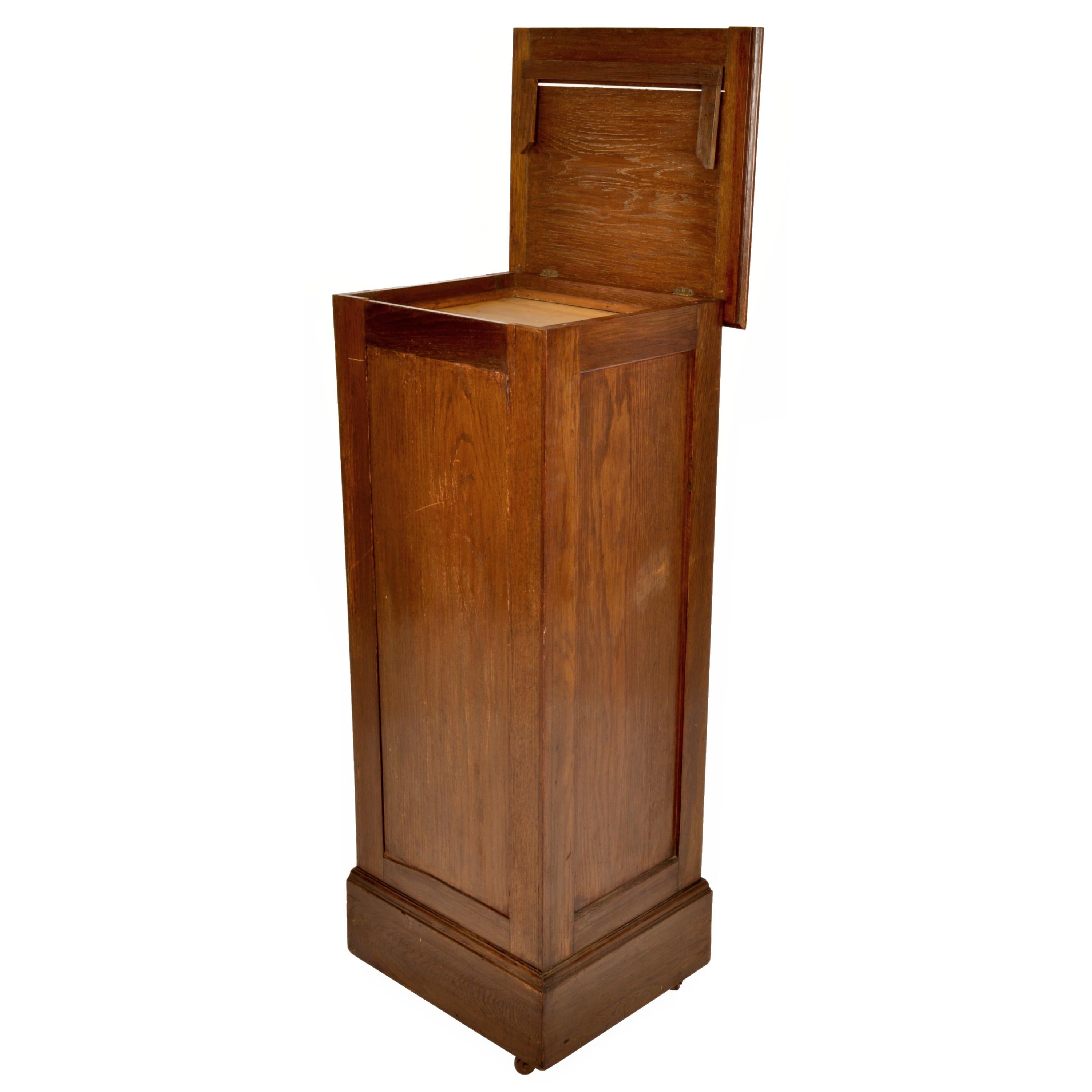 Antique Roll Top Oak Tambour File Cabinet Desk by Lebus Cabinet Co. Circa 1920 1