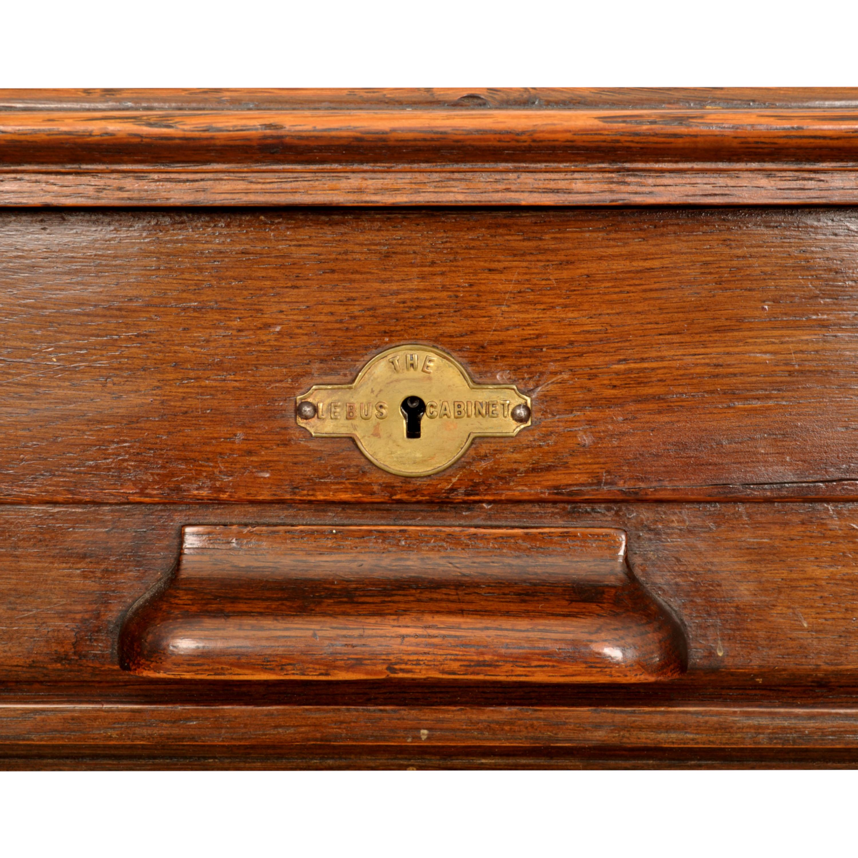 Antique Roll Top Oak Tambour File Cabinet Desk by Lebus Cabinet Co. Circa 1920 5