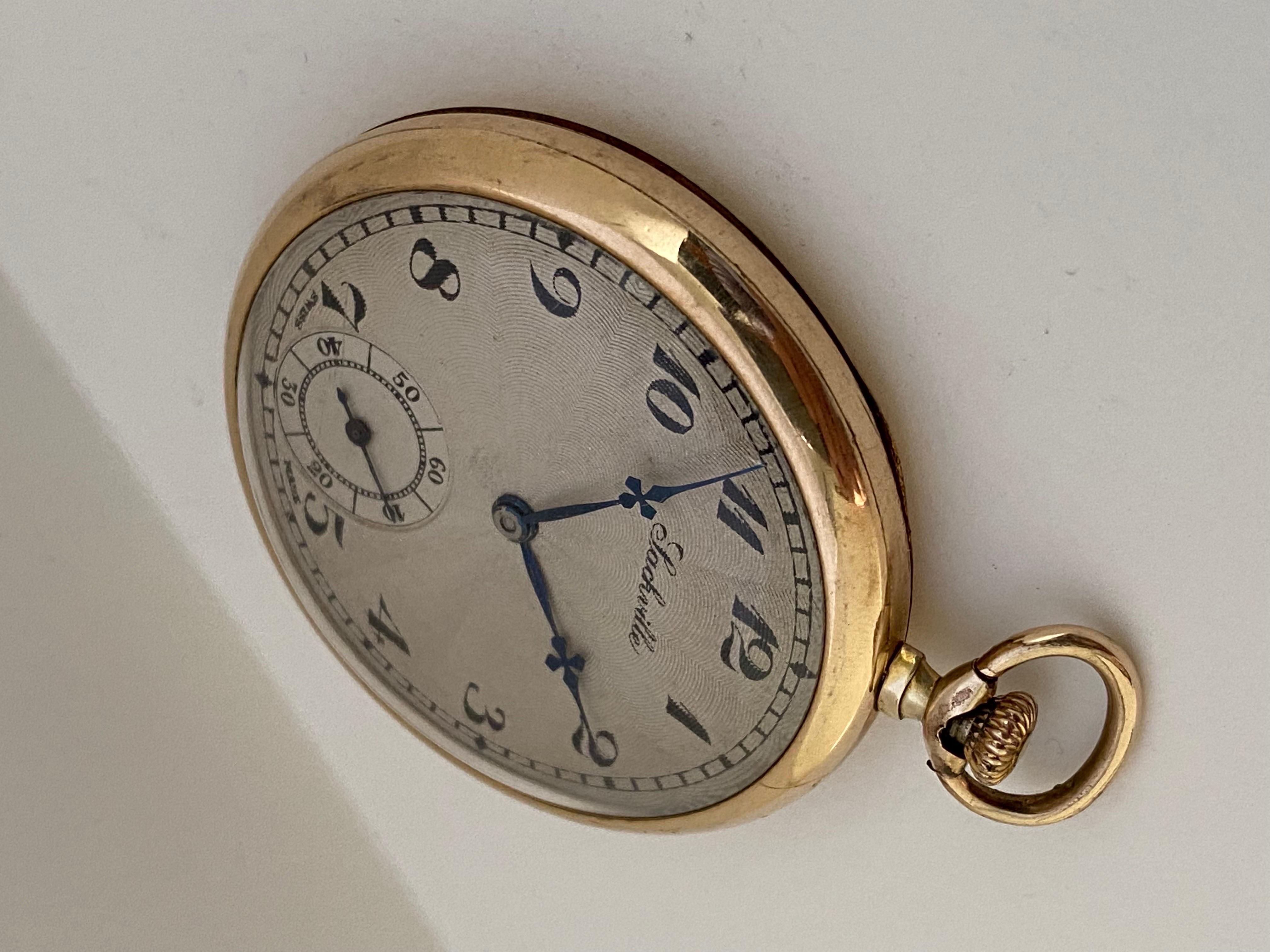 Antique Rolled Gold Dress Pocket Watch  For Sale 4