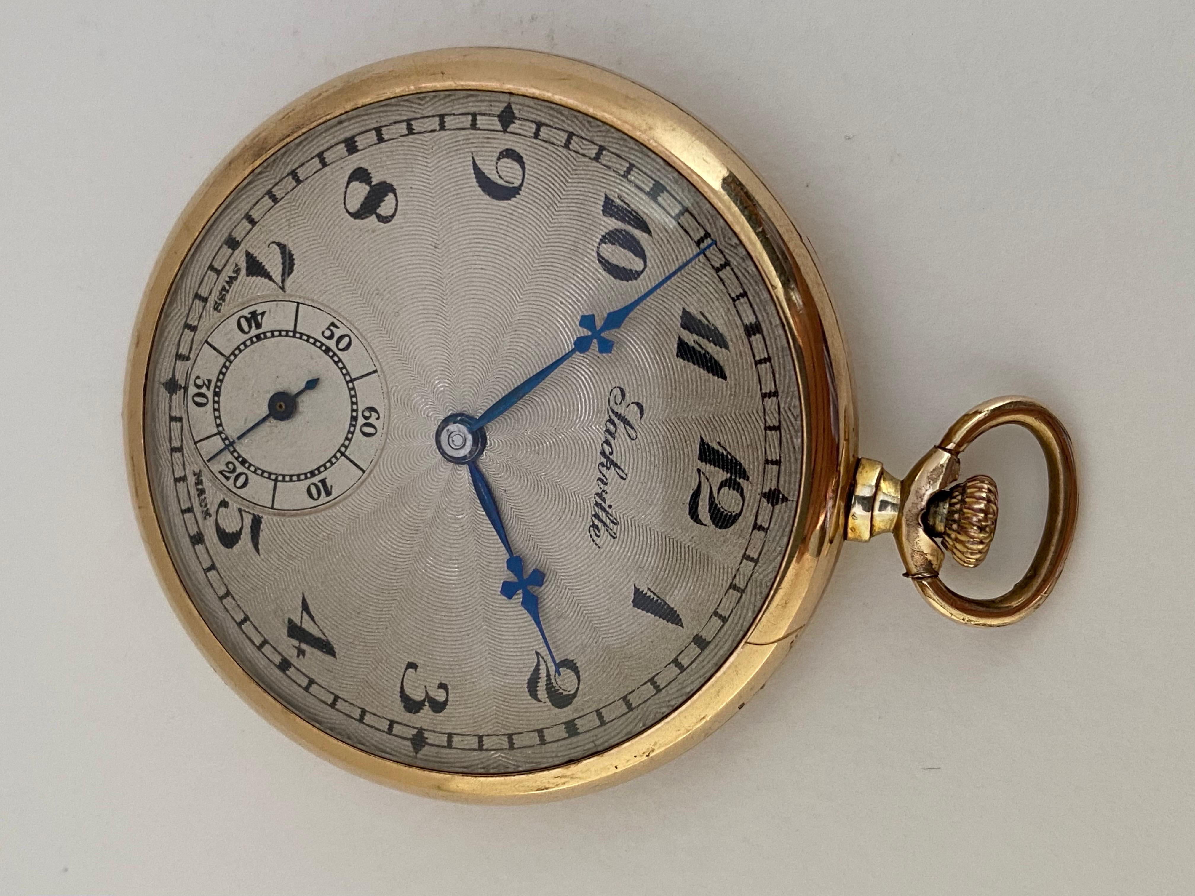 Antique Rolled Gold Dress Pocket Watch  For Sale 2