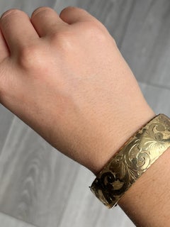 Antique Rolled Gold Engraved Bangle