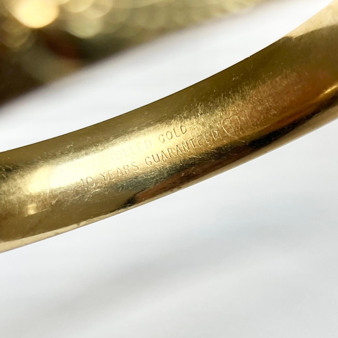 da uomo o donna Bracciale antico laminato in oro con incisione in vendita