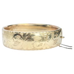 Antique Rolled Gold Engraved Bangle