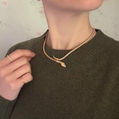 Collana a serpente in oro antico Rolle