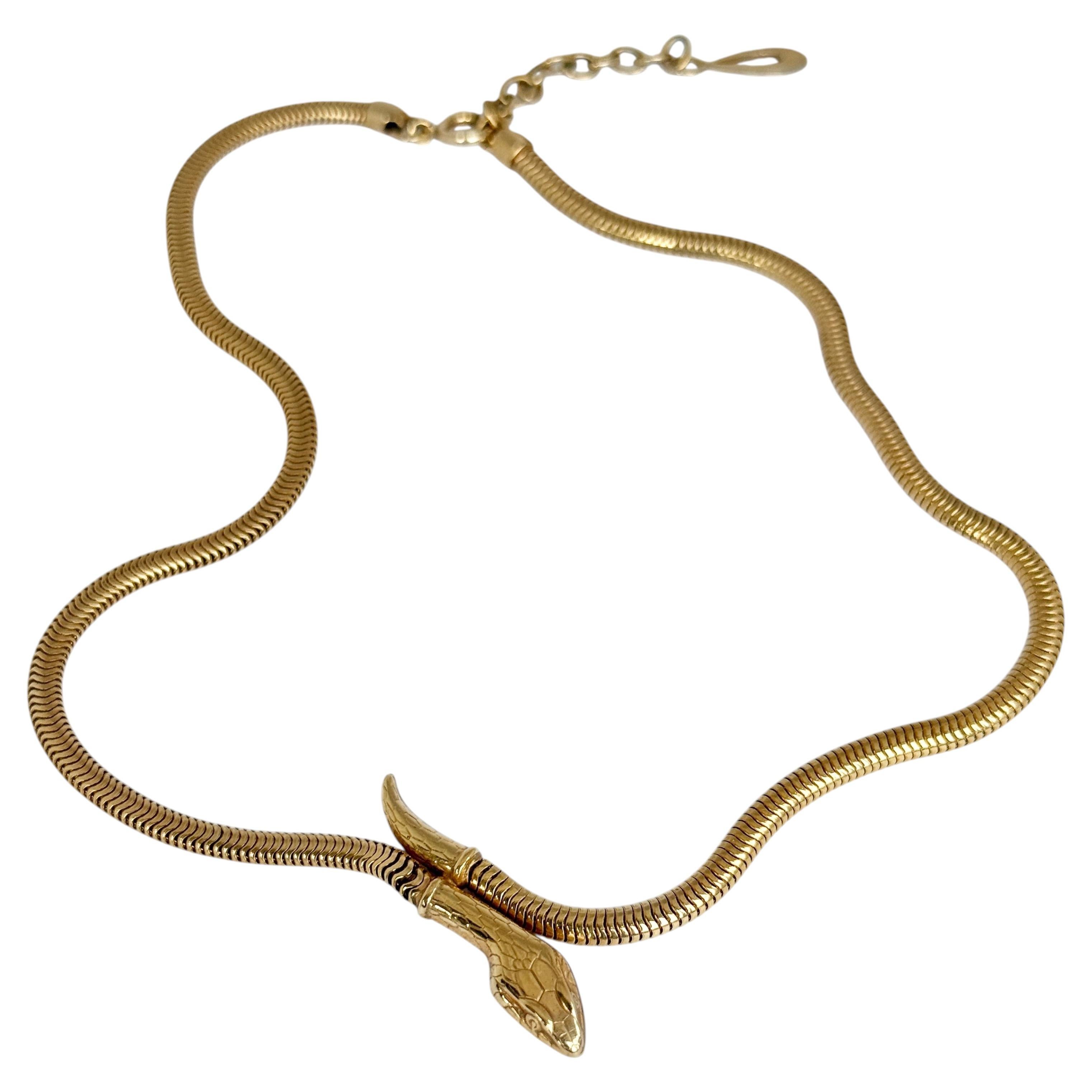 Collana a serpente in oro antico Rolle in vendita