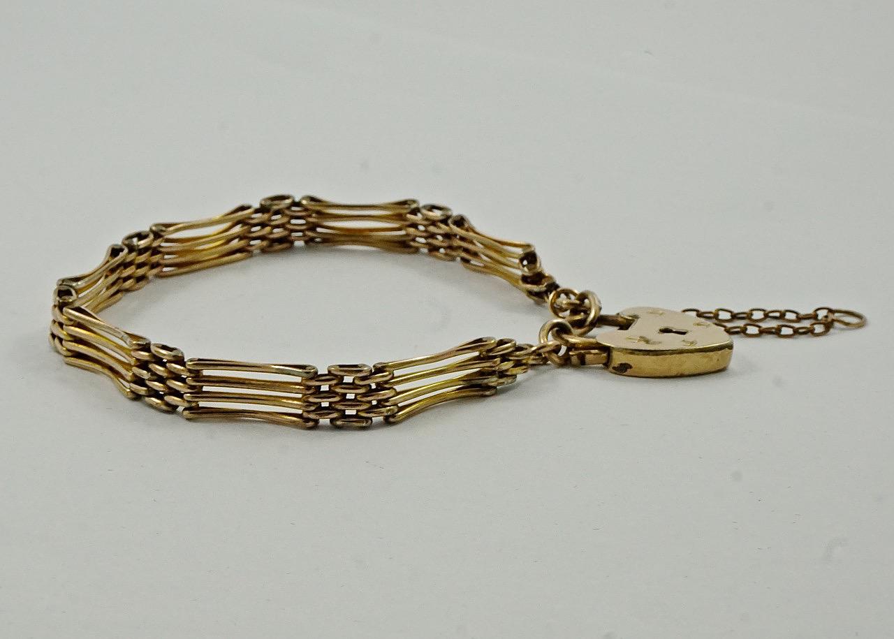 antique gold gate bracelet