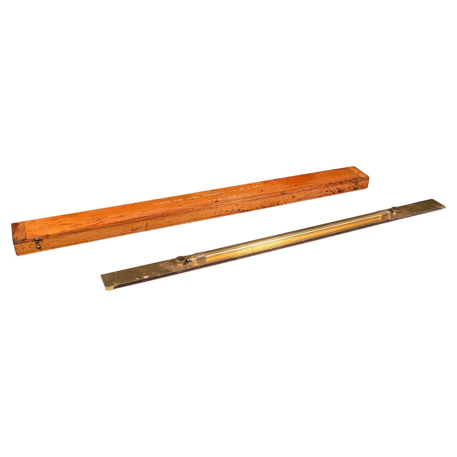 Antique Rolling Ruler, English Cartographer’s Instrument, Architect, Edwardian