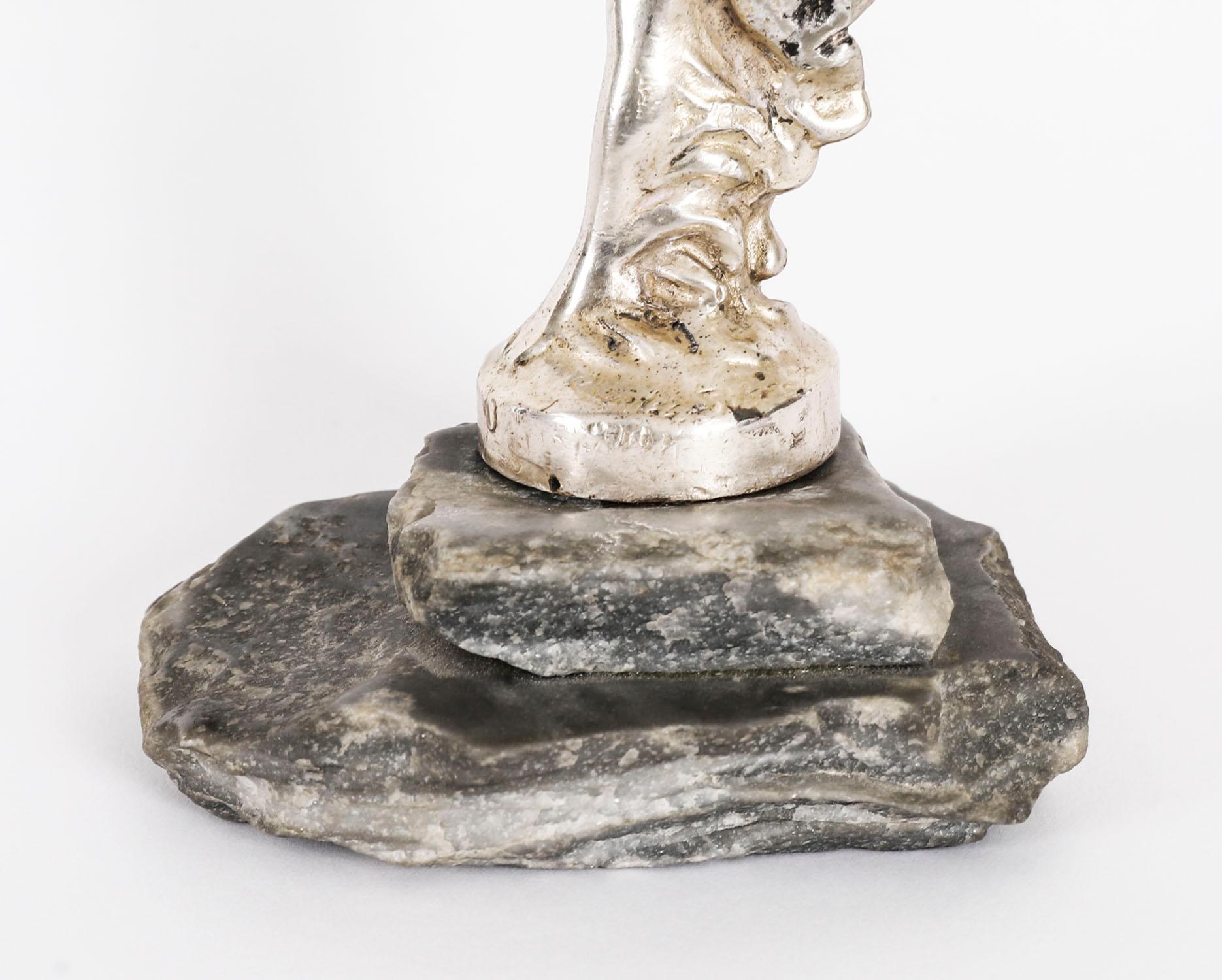 Antique Rolls Royce Spirit of Ecstasy Mascot Signed 20th Century For Sale 9