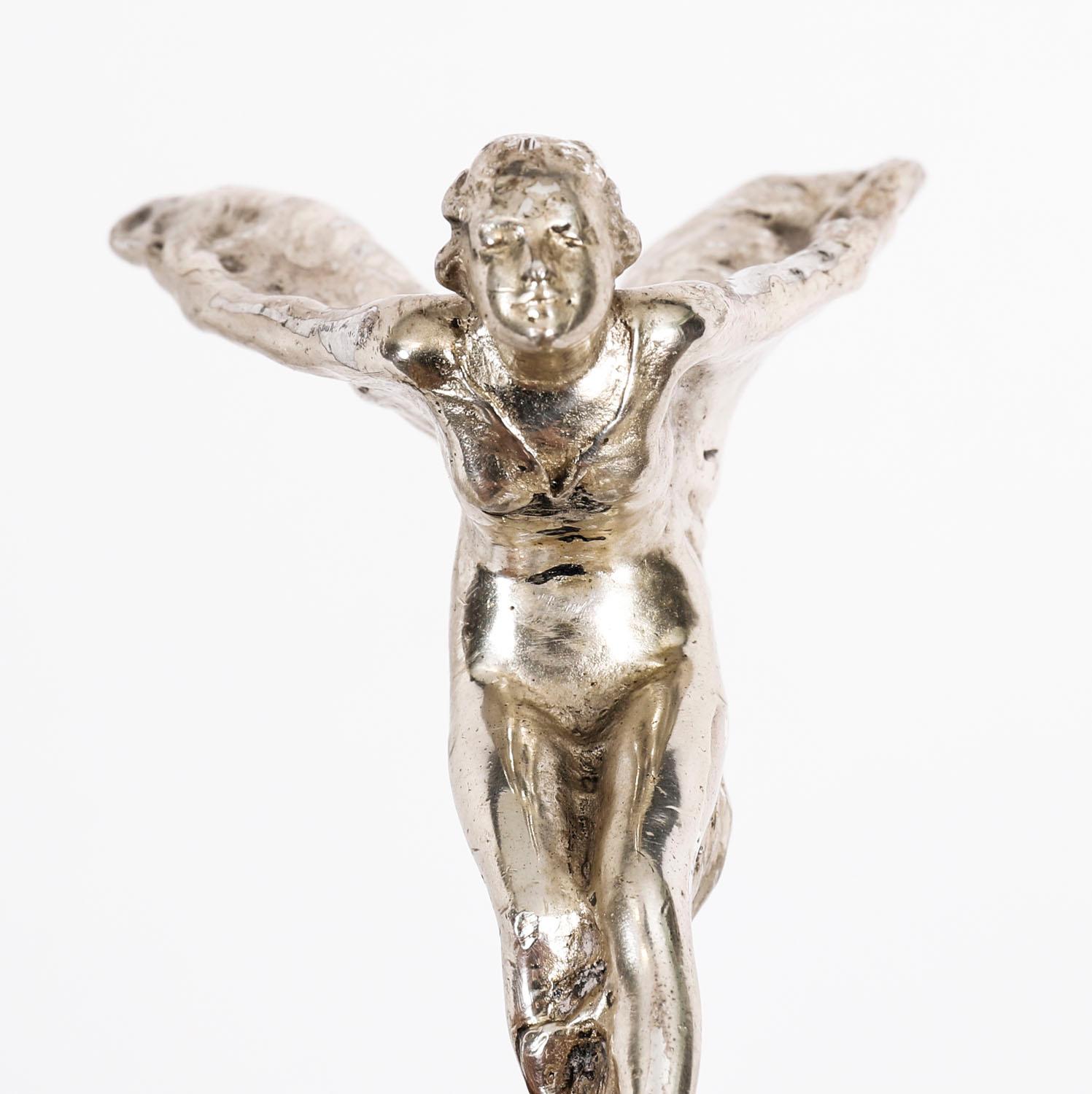 British Antique Rolls Royce Spirit of Ecstasy Mascot Signed 20th Century For Sale
