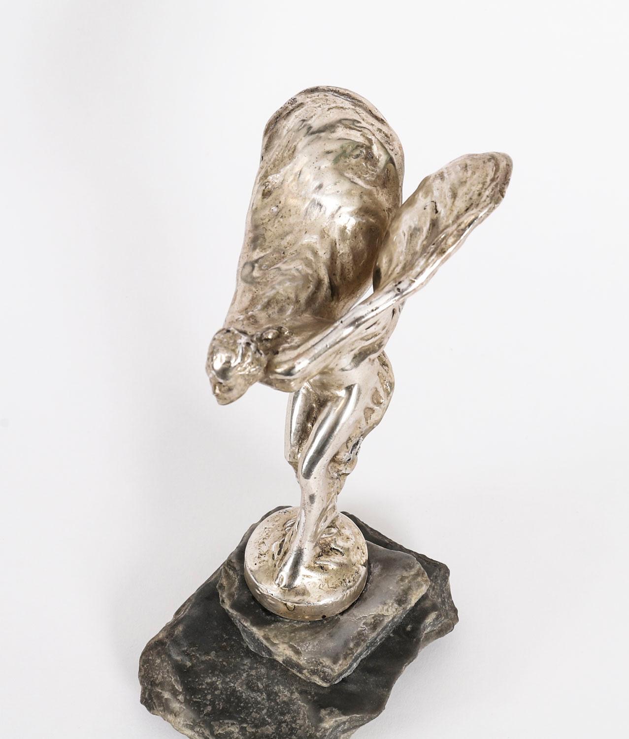 Antique Rolls Royce Spirit of Ecstasy Mascot Signed 20th Century In Good Condition For Sale In London, GB