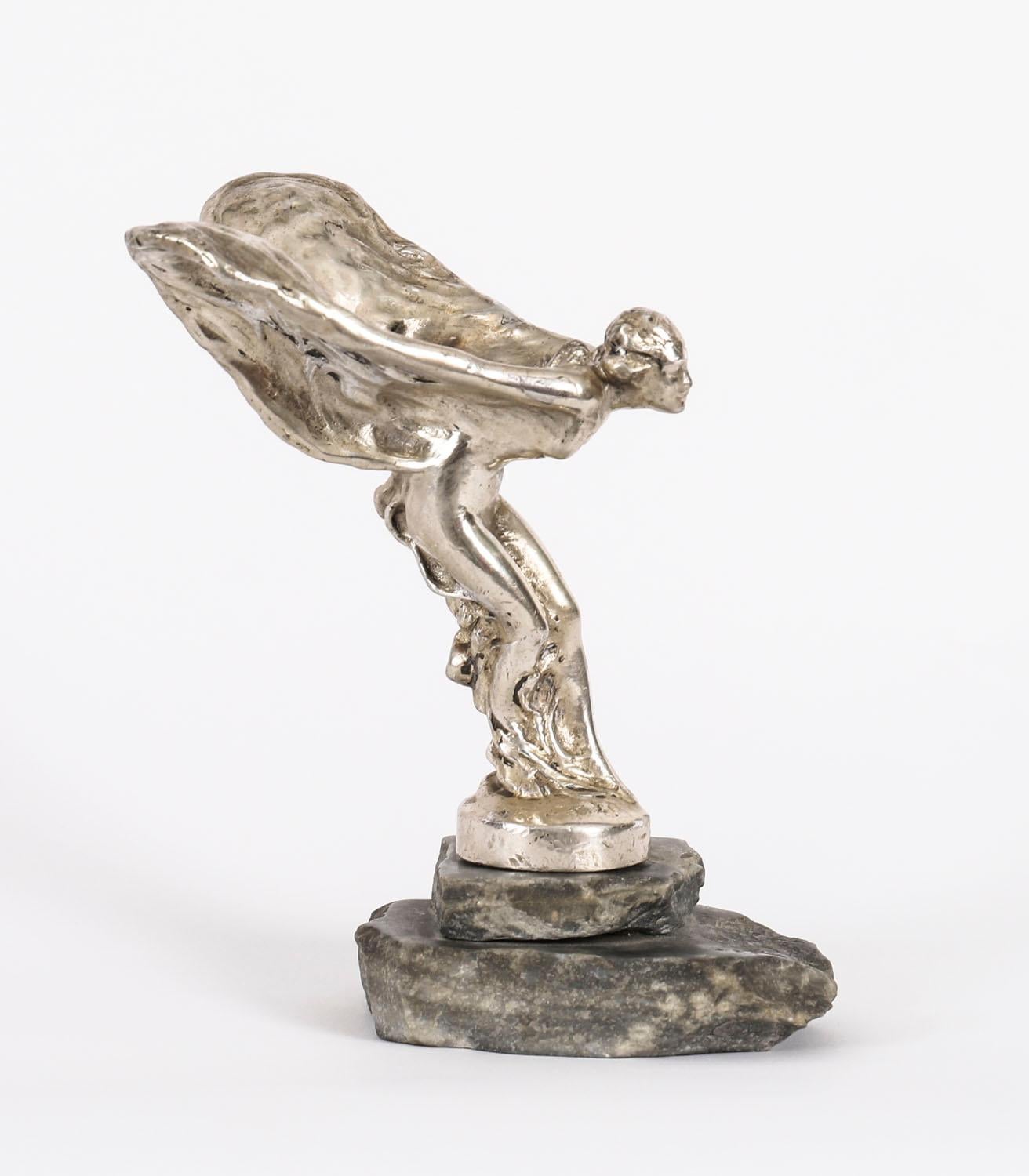 Antique Rolls Royce Spirit of Ecstasy Mascot Signed 20th Century For Sale 2