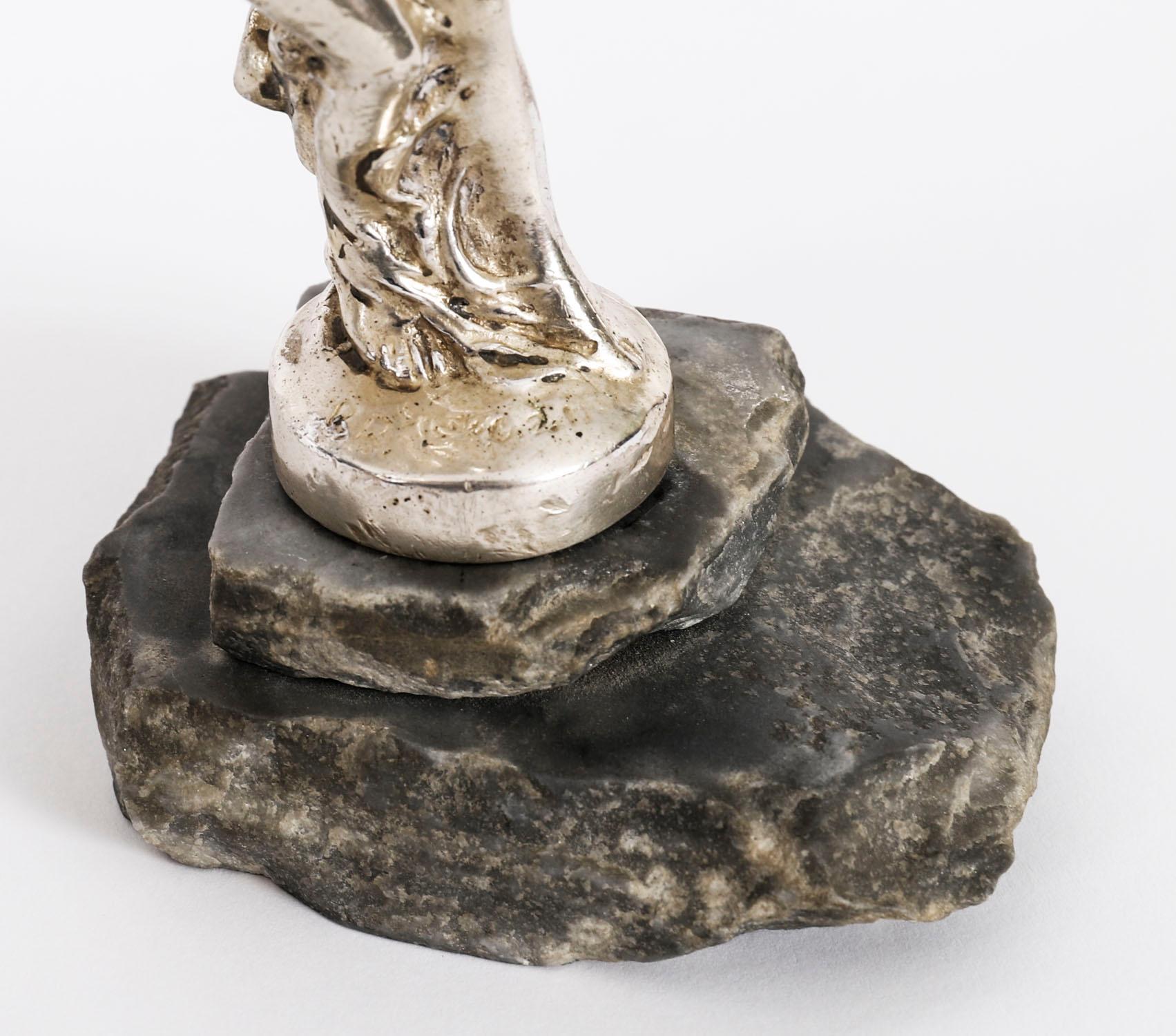 Antique Rolls Royce Spirit of Ecstasy Mascot Signed 20th Century For Sale 3
