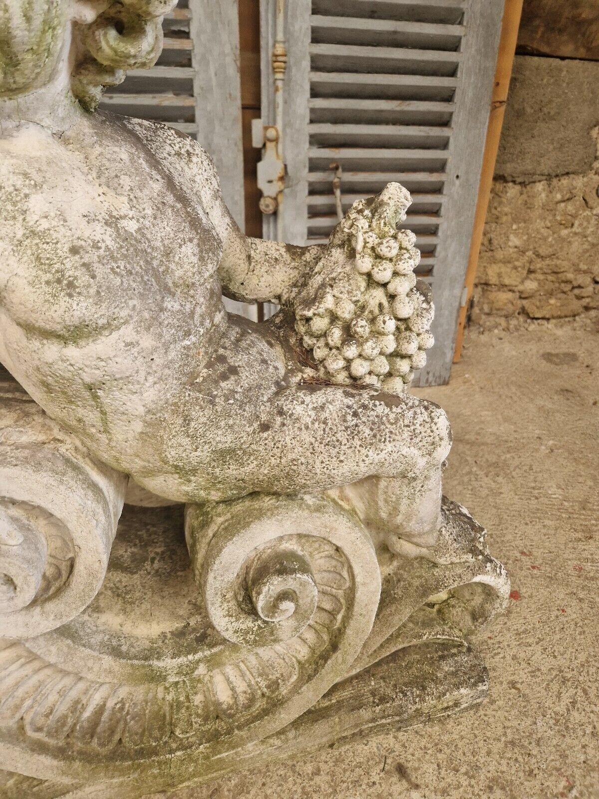 Antique Roman Stone Garden Statue Large Life Size Bacchus Sculpture 1