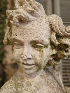 Antique Roman Stone Garden Statue Large Life Size Bacchus Sculpture