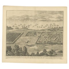 Impression ancienne de bataille romaine du camp de Ptolemy par Duncan, vers 1753