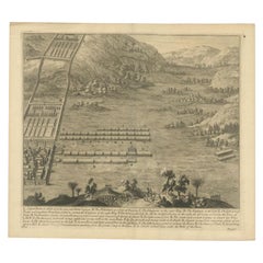 Impression ancienne de bataille romaine sur le devant de Scipio par Duncan, vers 1753