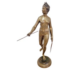 Antique Roman Bronze Statue of Diana -  60cm