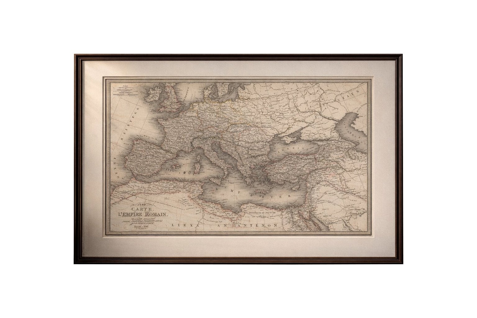Antike Römische Reichskarte, Europa Mittelmeer, Lapie Tardieu, 1838