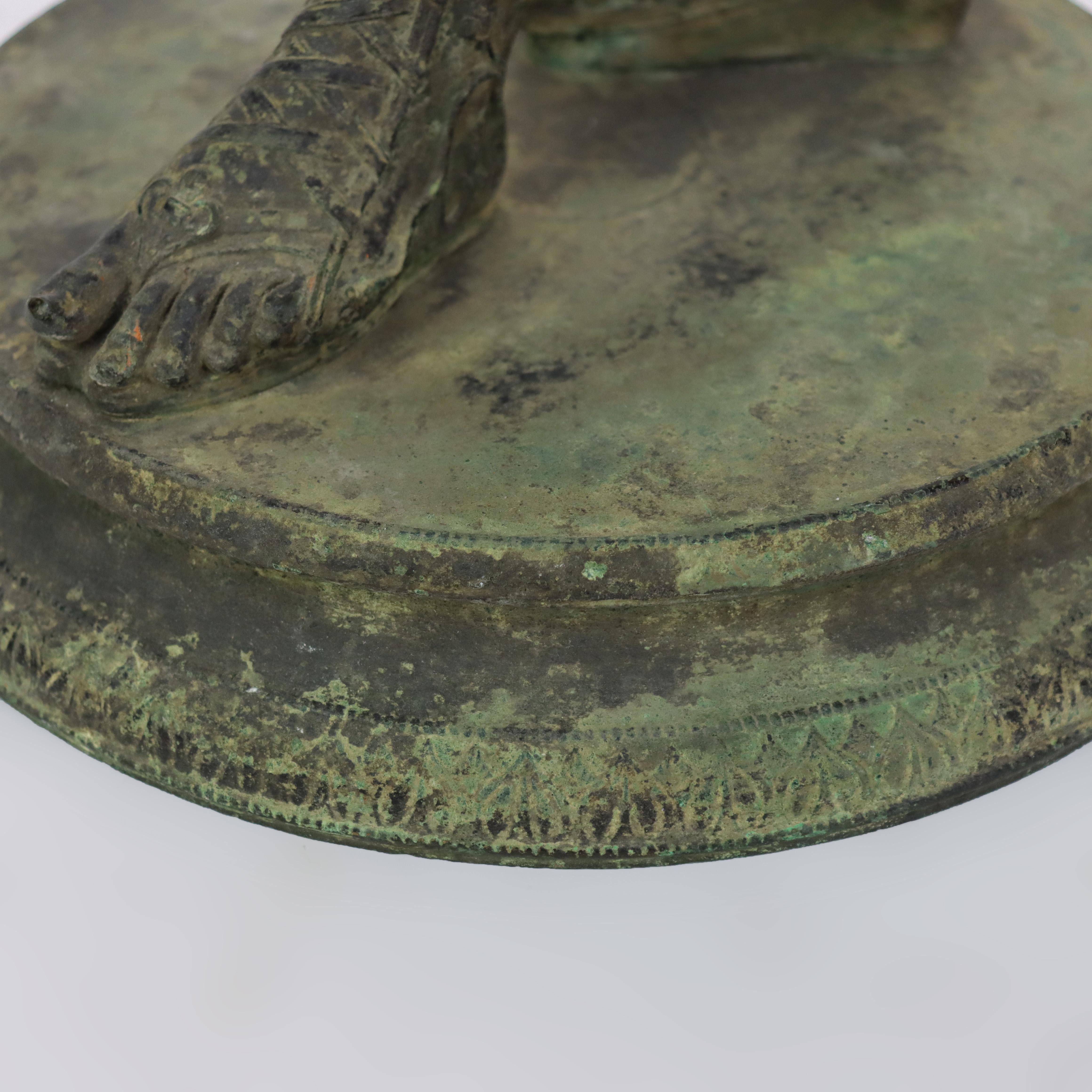 Antique Roman Grand Tour Bronze Sculpture “Narcissus” 19thC For Sale 7